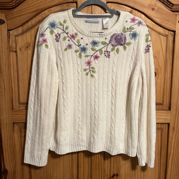 Alfred Dunner Embroidery Petite XL Sweater - Picture 1 of 6